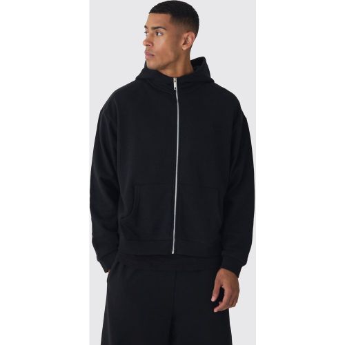 Sweat à capuche oversize zippé épais homme - S - Boohooman - Modalova