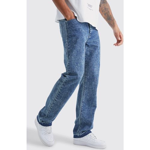 Tall Relaxed Fit Acid Wash Jeans homme - Boohooman - Modalova