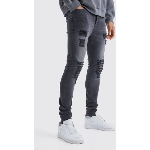 Tall - Jean skinny entièrement déchiré - 30 - Boohooman - Modalova