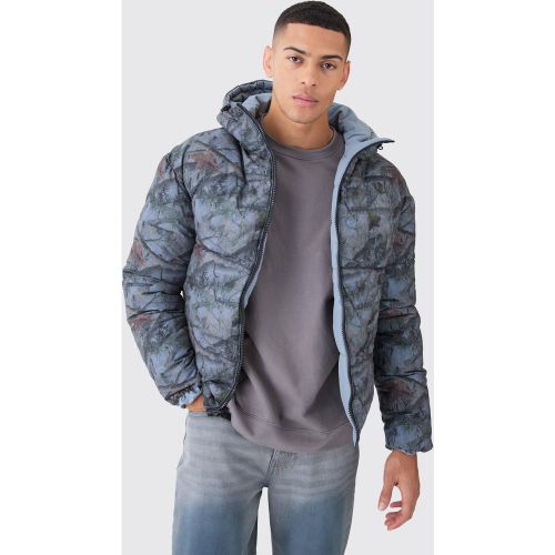 Doudoune réversible à imprimé camouflage - M - Boohooman - Modalova