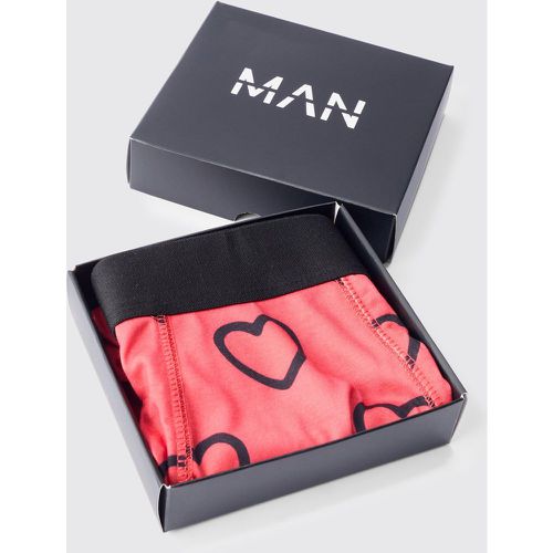 Coffret cadeau - Boxer à imprimé cœur - L - Boohooman - Modalova