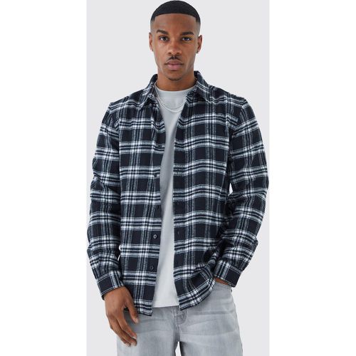 Chemise à carreaux et manches longues - M - Boohooman - Modalova