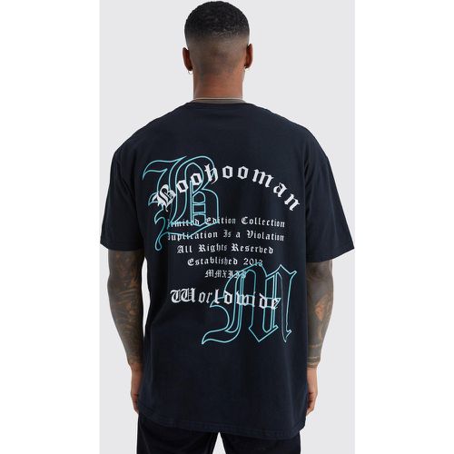 T-shirt oversize imprimé Worldwide - Boohooman - Modalova