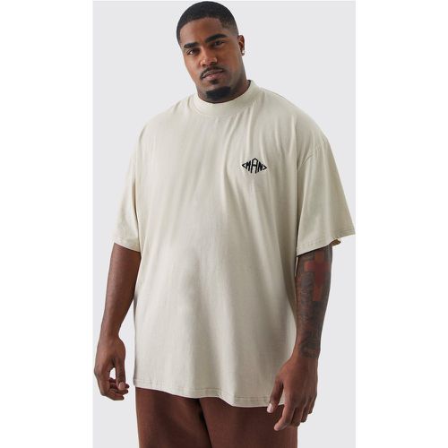Grande taille - T-shirt oversize à col montant - MAN - Boohooman - Modalova