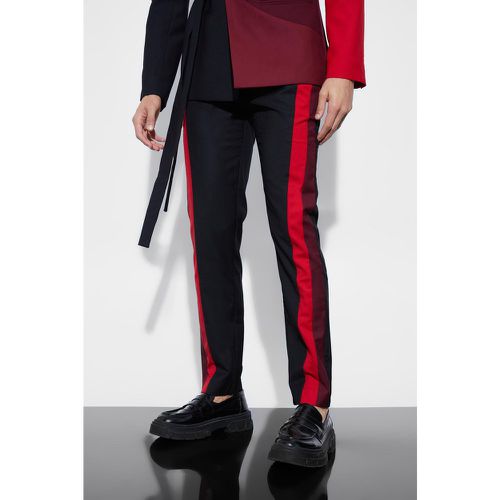 Pantalon de costume skinny color block - 28 - Boohooman - Modalova