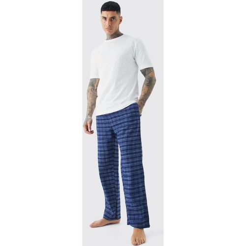 Tall - Pyjama avec t-shirt et bas à carreaux - Boohooman - Modalova