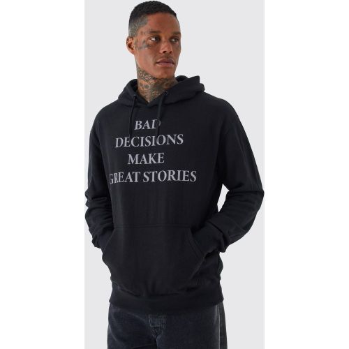 Sweat à capuche oversize à slogan Student - L - Boohooman - Modalova