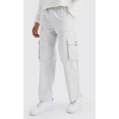 Jogging cargo ample à taille élastiquée - S - Boohooman - Modalova