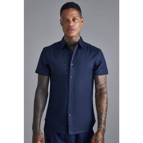 Chemise slim à manches courtes - S - Boohooman - Modalova