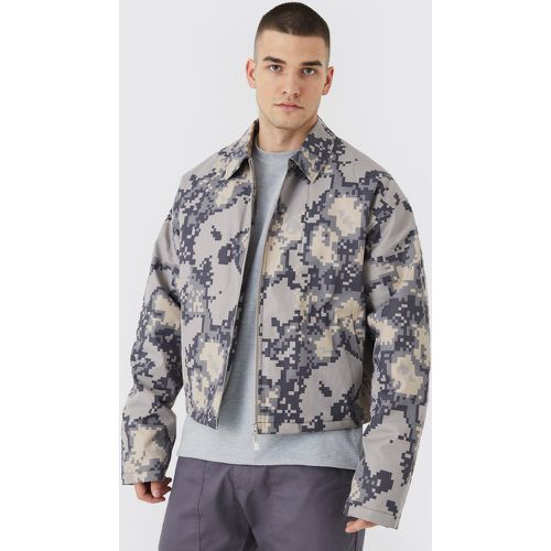 Tall - Veste Harrington oversize à imprimé camouflage - S - Boohooman - Modalova