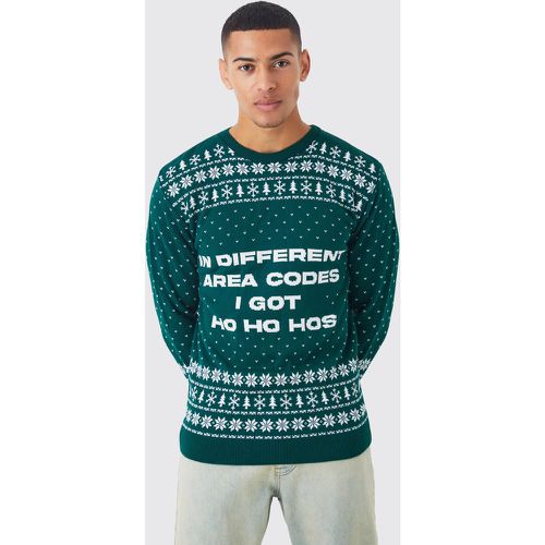 Pull de Noël à slogan I Got Ho Ho Hos - S - Boohooman - Modalova