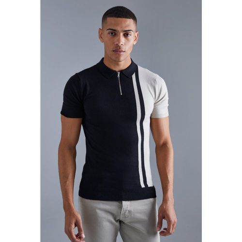 Polo color block à manches courtes - XS - Boohooman - Modalova