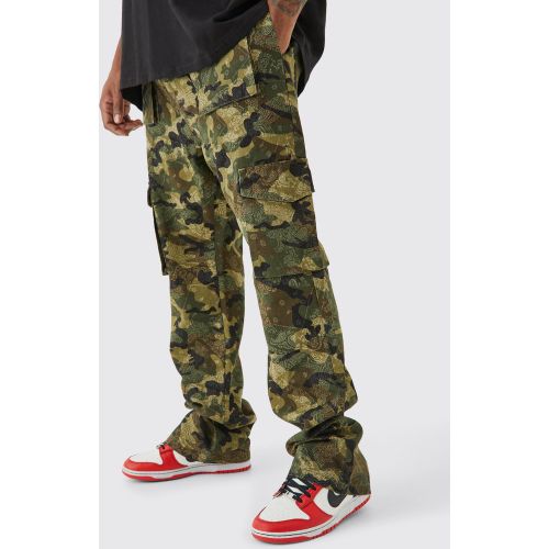 Grande taille - Pantalon cargo à imprimé bandana - 42 - Boohooman - Modalova