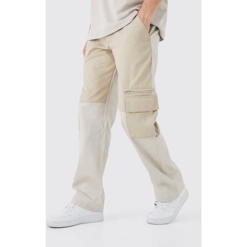 Tall - Pantalon cargo ample color block - Official - 36 - Boohooman - Modalova