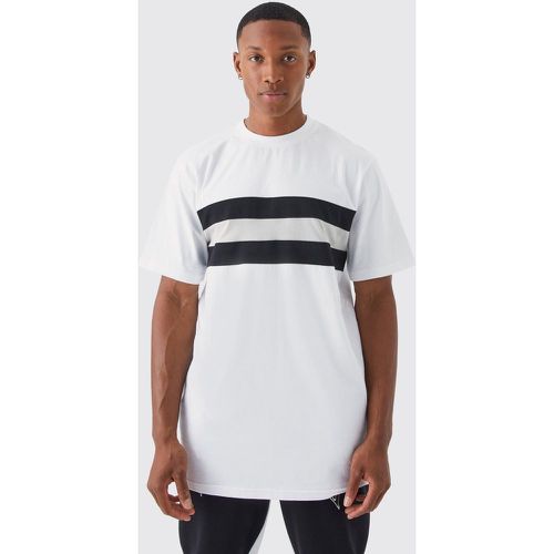 T-shirt long color block - XS - Boohooman - Modalova