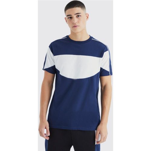 T-shirt cintré color block - L - Boohooman - Modalova