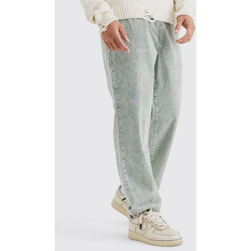 Pantalon large en velours côtelé délavé - 32R - Boohooman - Modalova