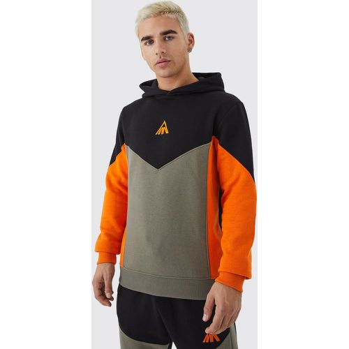 Sweat à capuche cintré color block - MAN homme - S - Boohooman - Modalova