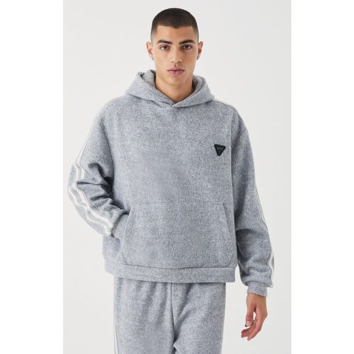 Sweat à capuche oversize à bandes latérales homme - L - Boohooman - Modalova