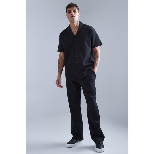 Ensemble en jersey avec chemise et pantalon - M - Boohooman - Modalova