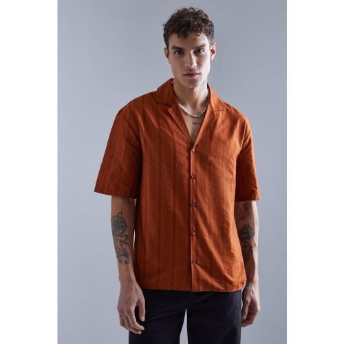 Chemise rayée à manches courtes - S - Boohooman - Modalova