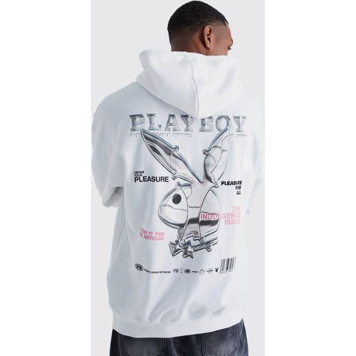 Sweat à capuche oversize à imprimé Playboy homme - L - Boohooman - Modalova