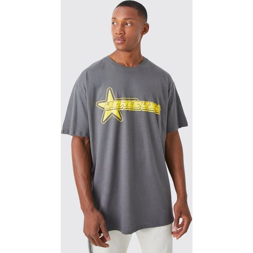T-shirt oversize à imprimé Star Worldwide - Boohooman - Modalova