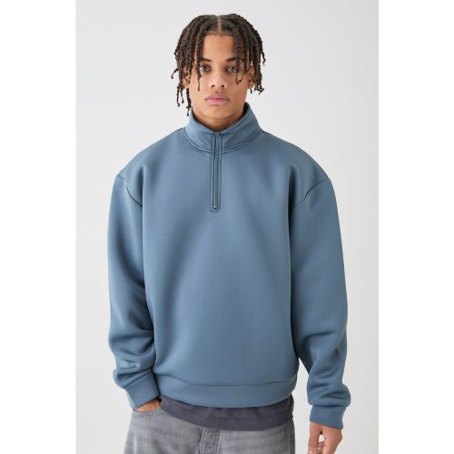 Sweat oversize à col zippé homme - M - Boohooman - Modalova