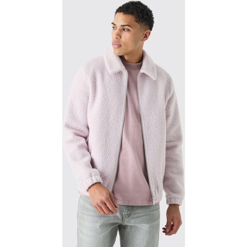 Veste Harrington en polaire à boucle - S - Boohooman - Modalova