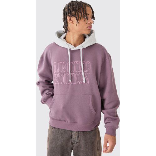 Sweat à capuche oversize à broderie 3D - L - Boohooman - Modalova