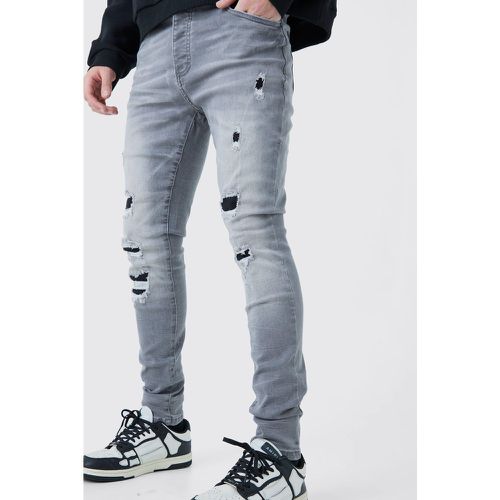 Jean skinny stretch déchiré - 28R - Boohooman - Modalova