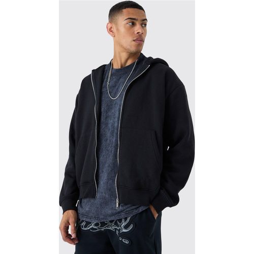 Sweat à capuche oversize zippé homme - M - Boohooman - Modalova