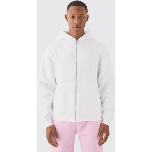 Sweat à capuche zippé basique homme - M - Boohooman - Modalova