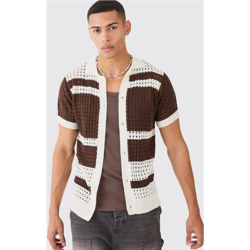 Chemise rayée à coutures apparentes - S - Boohooman - Modalova