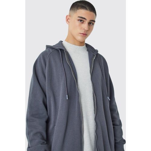 Sweat à capuche oversize zippé homme - S - Boohooman - Modalova