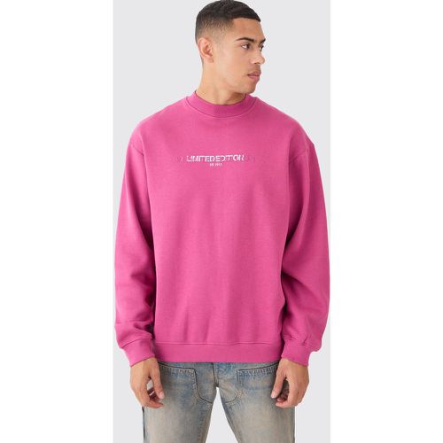 Oversized Extended Neck Limited Sweatshirt - Boohooman - Modalova