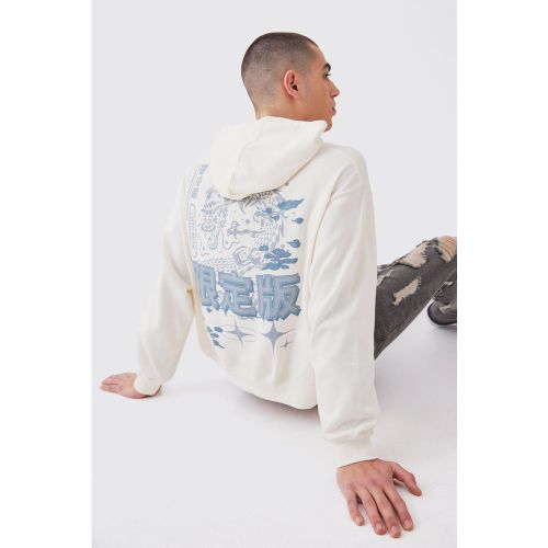 Sweat à capuche oversize à imprimé dragon - M - Boohooman - Modalova