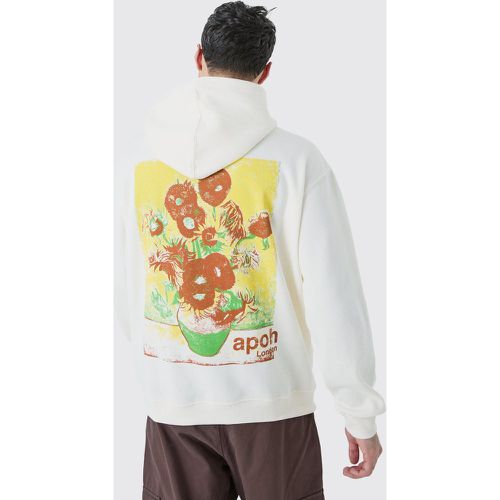 Sweat à capuche oversize à imprimé Van Gogh homme - S - Boohooman - Modalova