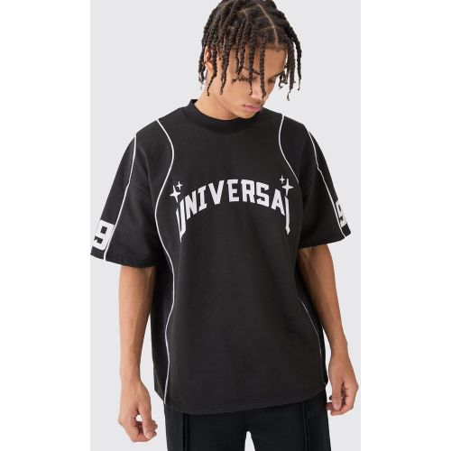 T-shirt oversize à col montant et imprimé - L - Boohooman - Modalova