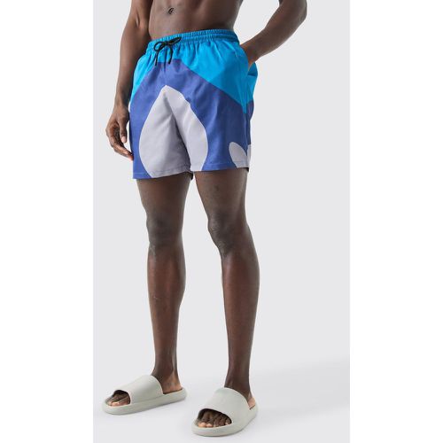 Short de bain mi-long color block - S - Boohooman - Modalova