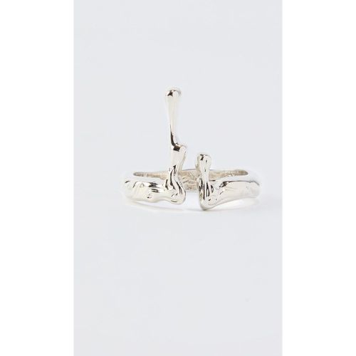 Melted Ring In Silver - - S/M - Boohooman - Modalova