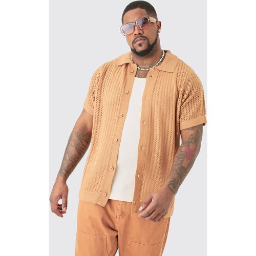 Grande taille - Chemise en maille à manches courtes homme - XXL - Boohooman - Modalova