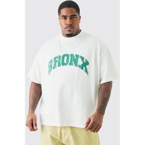 Plus Oversized Boxy Extended Neck Bronx T-shirt - - XXXL - Boohooman - Modalova