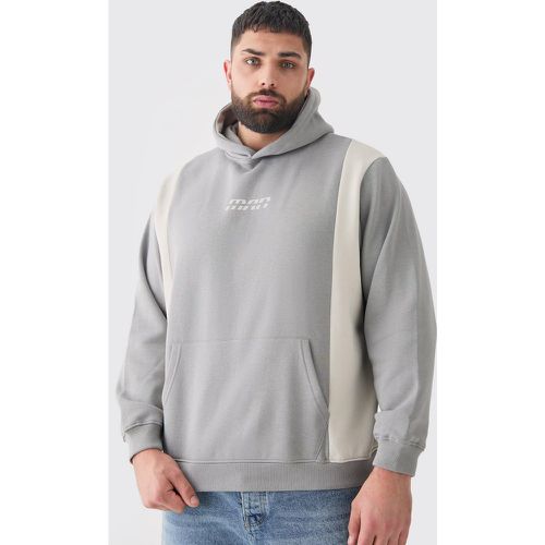 Grande taille - Sweat à capuche color block homme - XXXXL - Boohooman - Modalova