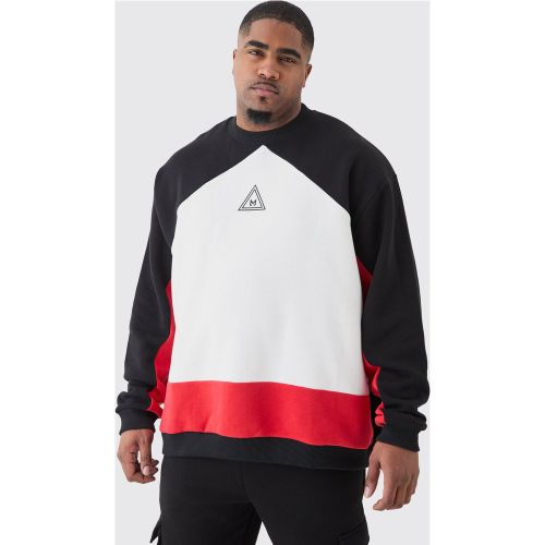 Grande taille - Sweat oversize color block - XXXL - Boohooman - Modalova