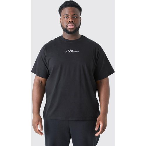 Grande taille - T-shirt brodé MAN - XXXXL - Boohooman - Modalova