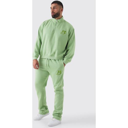 Grande taille - Survêtement oversize à col zippé - XXL - Boohooman - Modalova