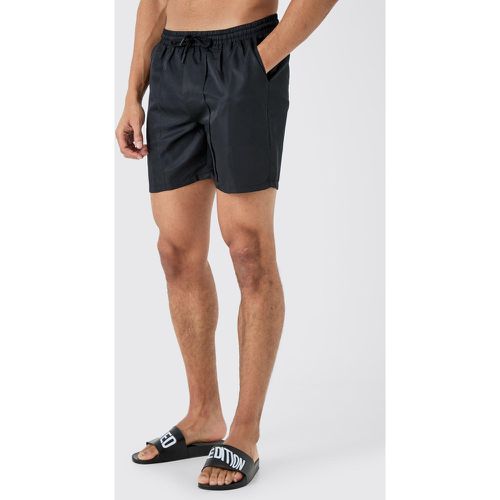 Short de bain mi-long à pinces - L - Boohooman - Modalova