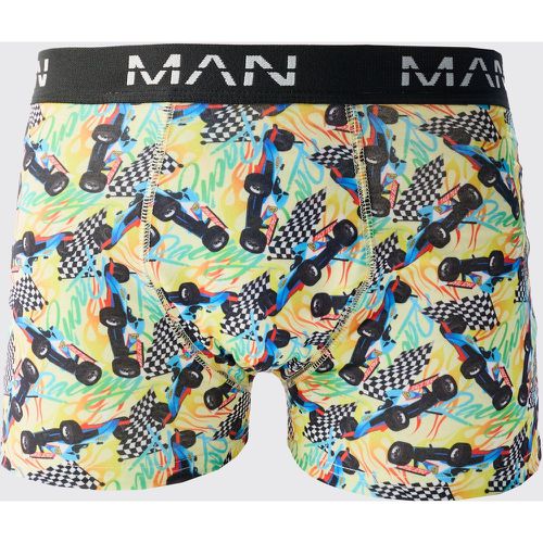 Boxer à imprimé course - M - Boohooman - Modalova