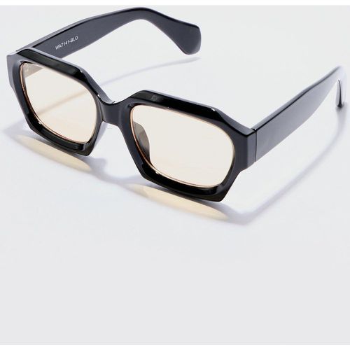 Hexagonal Sunglasses In Black - Boohooman - Modalova